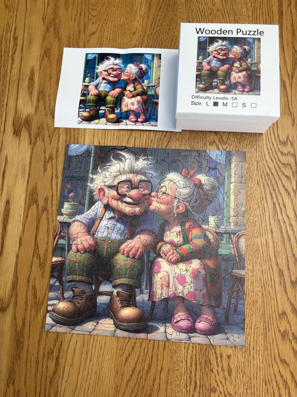 Wooden Loving Grandparents - Wooden Puzzle puzzle collectible - Main Image 2