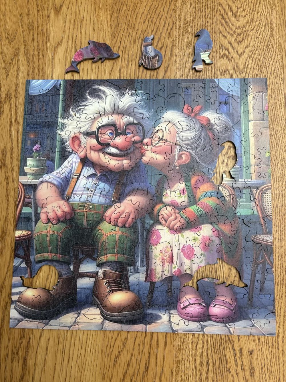 Wooden Loving Grandparents - Wooden Puzzle puzzle collectible - Main Image 4