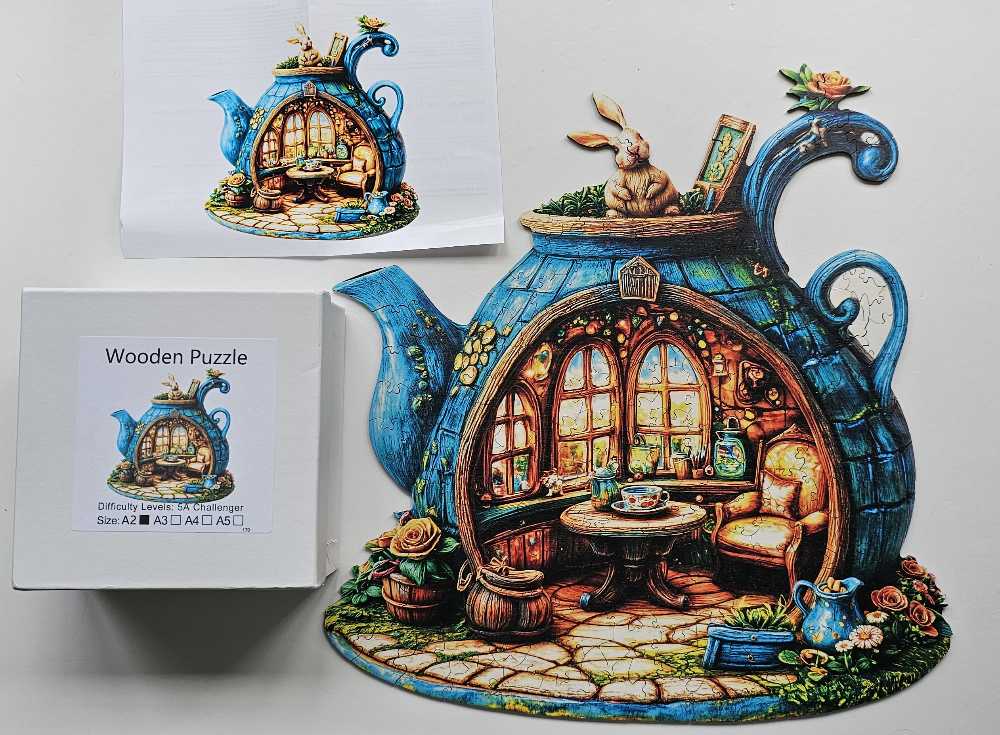The Wooden Kettle In The Small Wooden House  - Wooden Puzzle puzzle collectible - Main Image 3
