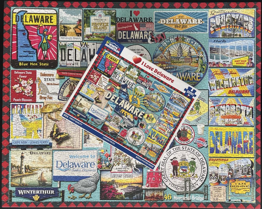 I Love Delaware - 1059, 4/14/26 - White Mountain Puzzles puzzle collectible [Barcode 724819269495] - Main Image 4