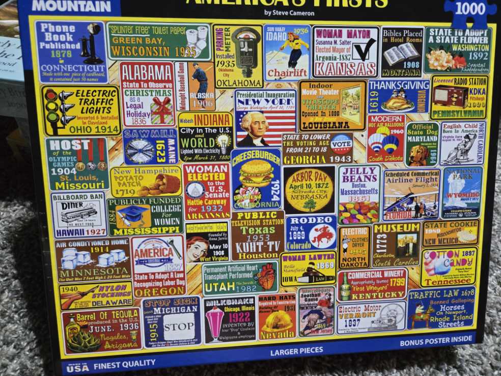 & World Map 500 Piece Jigsaw United Staes Of America & Hema Maps 2 Pcs Earth Globe International