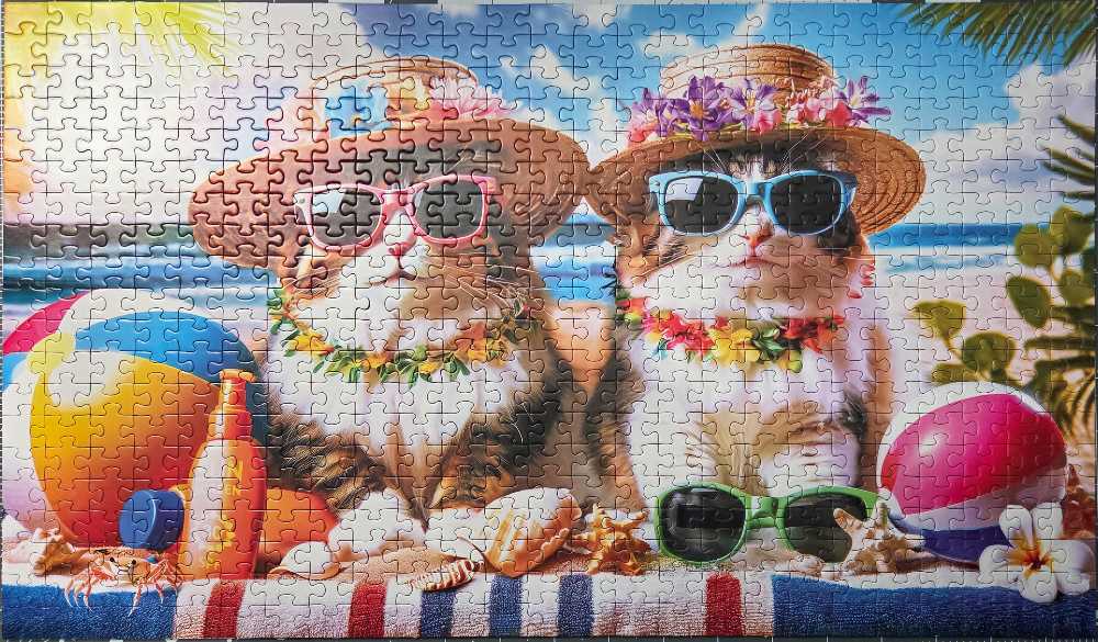 Beach Cats - Puzzlebug / Cra-Z-Art puzzle collectible [Barcode 4895145425209] - Main Image 2
