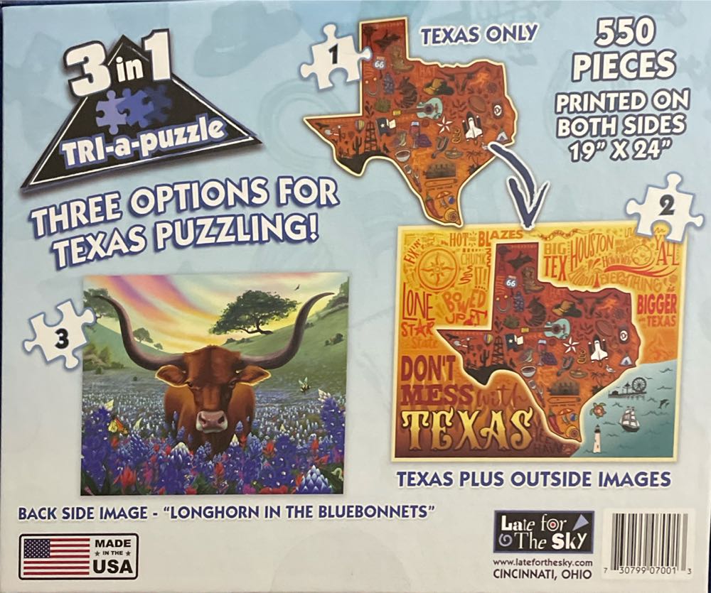 Texas Edition - Late For The Sky puzzle collectible [Barcode 730799070013] - Main Image 2