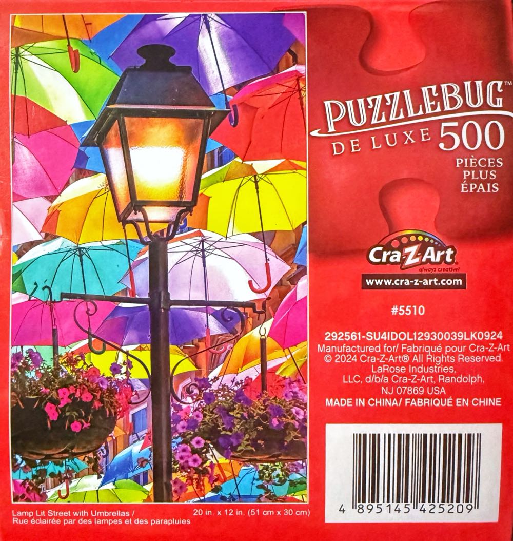 Lamp Lit Street with Umbrellas - Puzzlebug puzzle collectible [Barcode 4895145425209] - Main Image 3