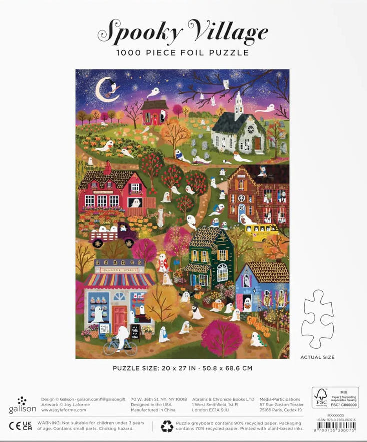 Spooky Village - L👀k For - Galison puzzle collectible [Barcode 9780735386075] - Main Image 3