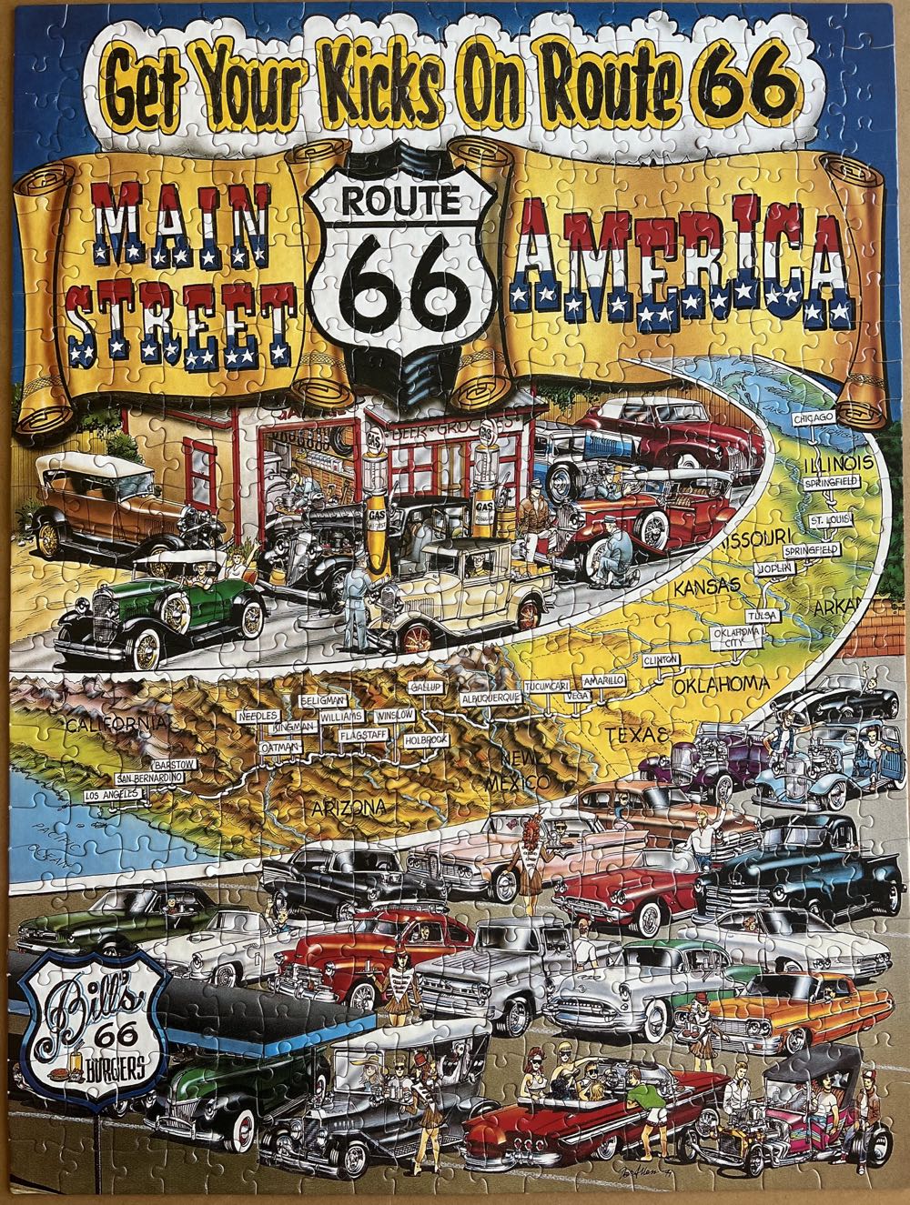 Get Your Kicks on Route 66 - Masterpieces Puzzles puzzle collectible [Barcode 705988609817] - Main Image 2