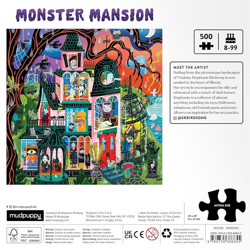 Monster Mansion - Mudpuppy puzzle collectible [Barcode 9780735386655] - Main Image 3