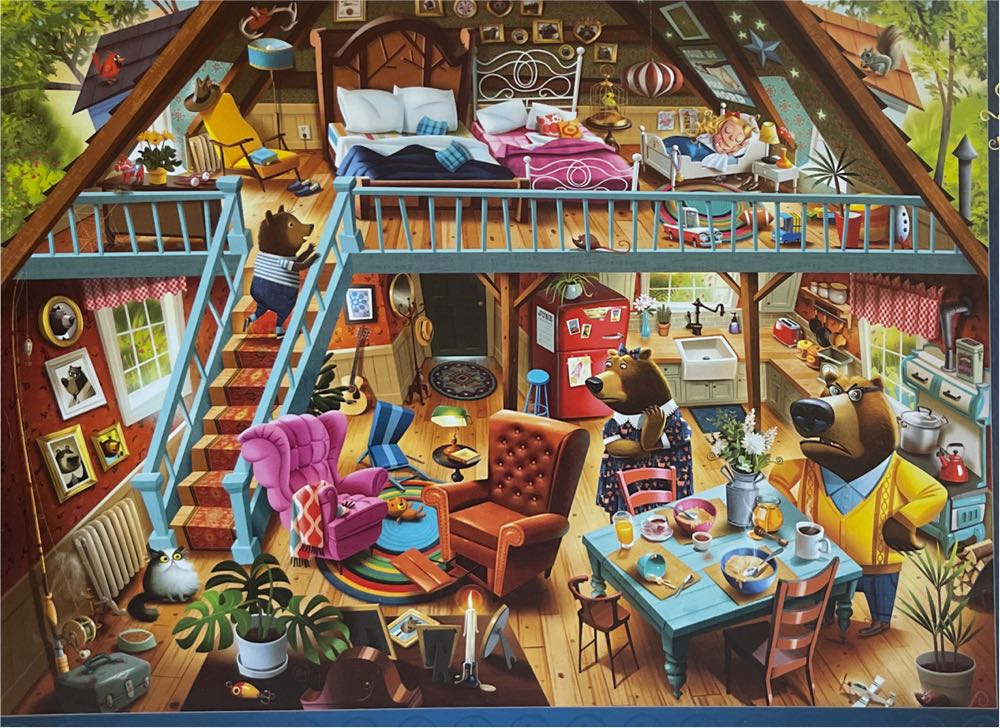 Janod 208 Piece Our Blue Planet 20 Inch Round Double Sided Jigsaw Puzzle – Ages 7 J02655