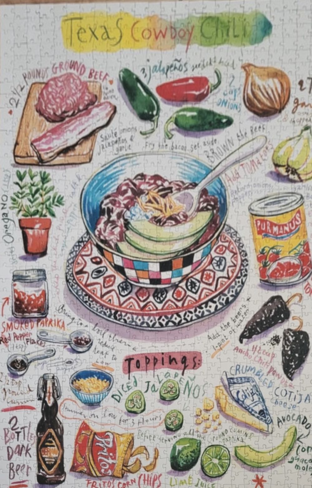 Texas Cowboy Chili - Magnolia puzzle collectible [Barcode 8684595060230] - Main Image 3