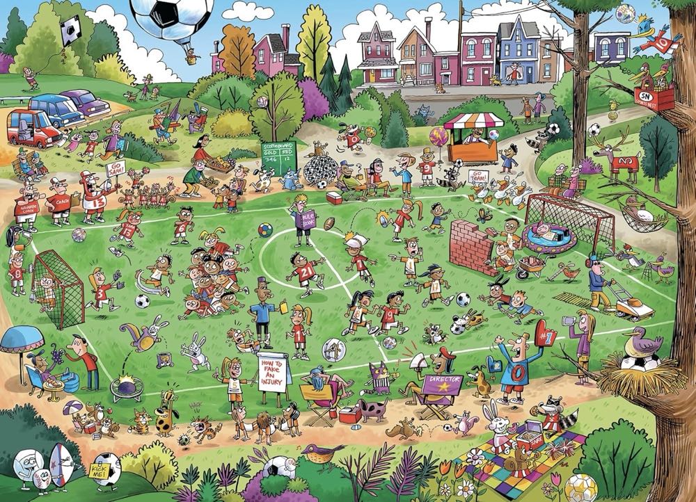 OffSide Antics - DoodleTown - Cobble Hill puzzle collectible [Barcode 625012445153] - Main Image 2