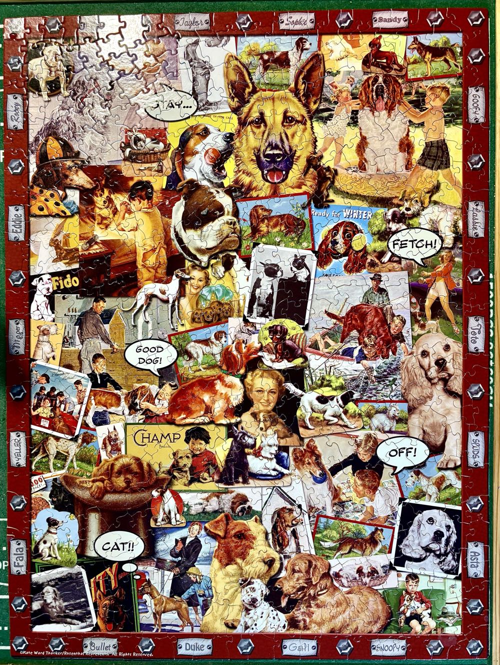 Sunsout 500 Piece Friend For Life By Kate Ward Thacker 18” X 24” Jigsaw Puzzle - SUNSOUT INC puzzle collectible [Barcode 796780558311] - Main Image 2