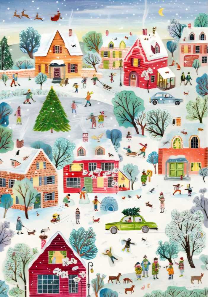 Le Village Enchanté De Noël - Pieces & Peace puzzle collectible [Barcode 3667232001778] - Main Image 2