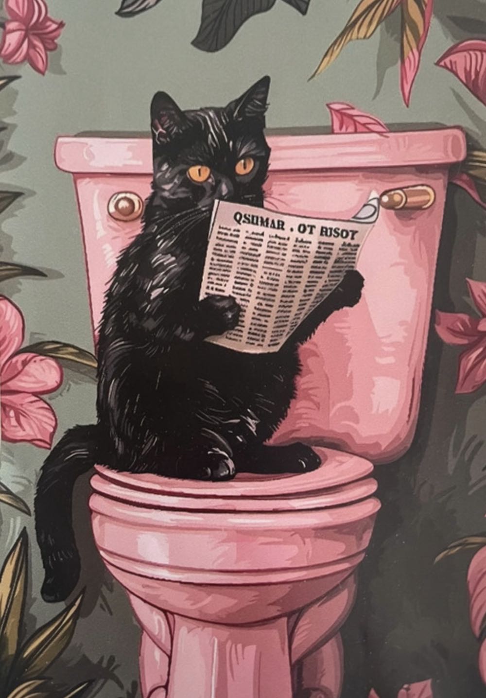 Black Cat On Pink Toilet (Agnes €8,09) - Tucocoo puzzle collectible - Main Image 2