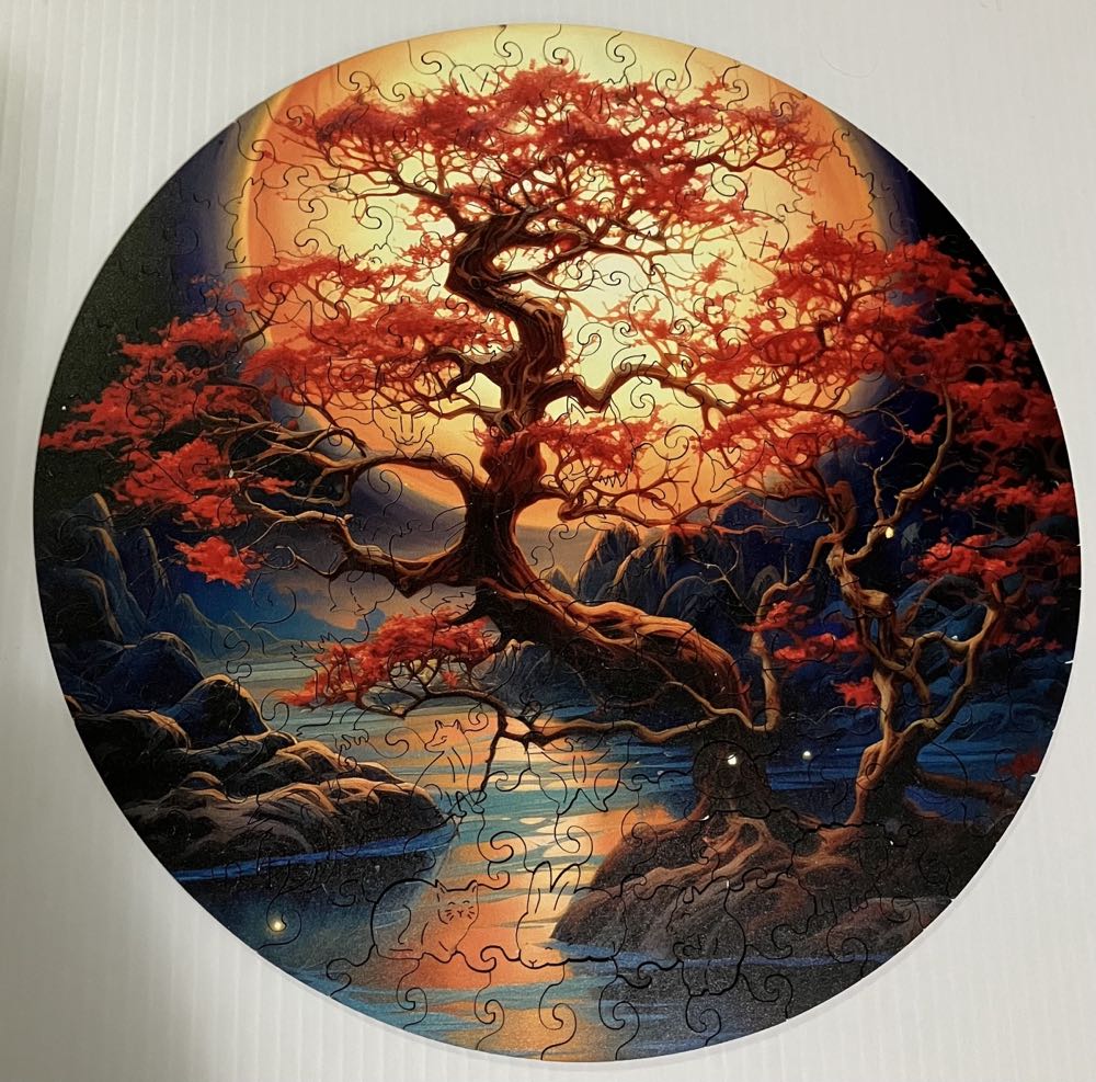 Autumn Tree Wooden  puzzle collectible - Main Image 2