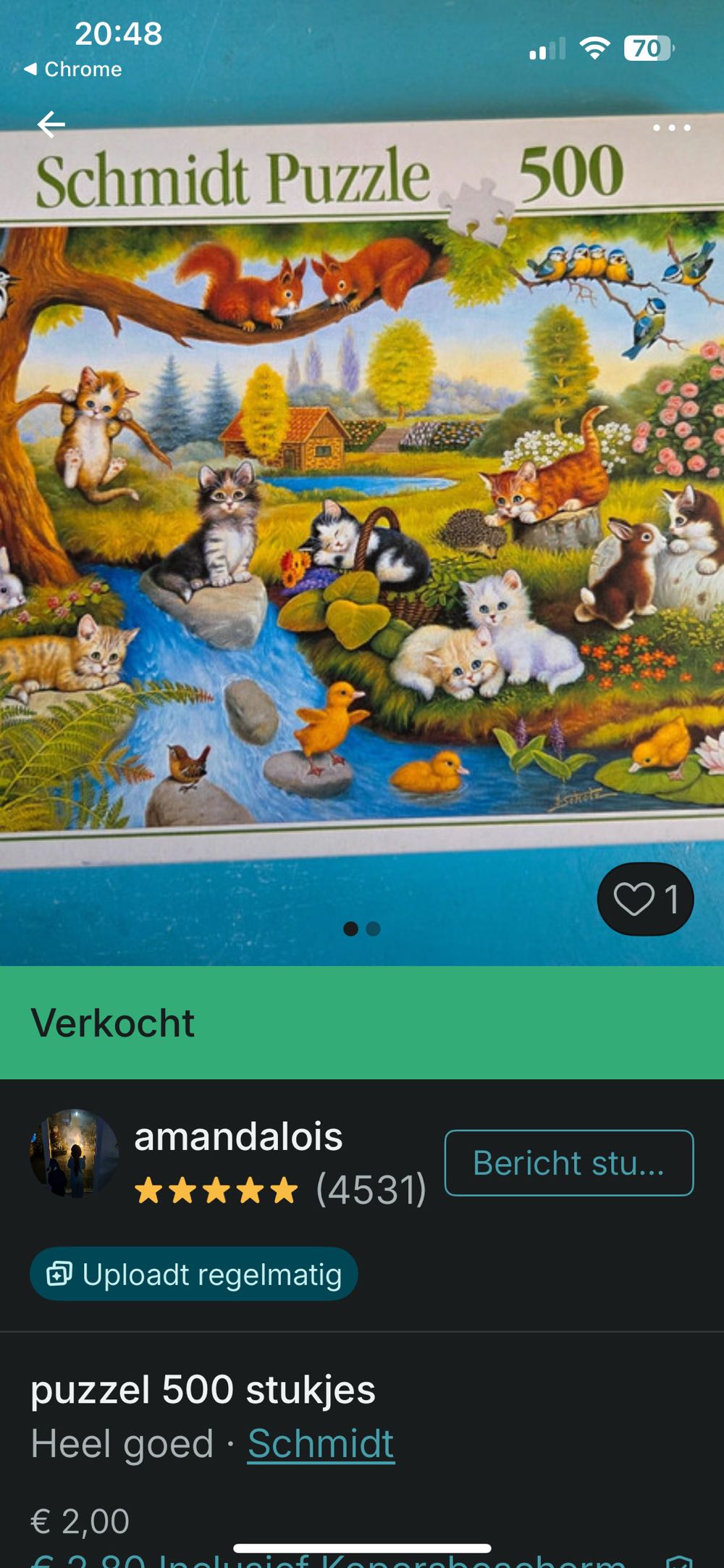 Cats Paradise/Kitten By The Stream🟦 - Schmidt Puzzle puzzle collectible [Barcode 4001504570217] - Main Image 3