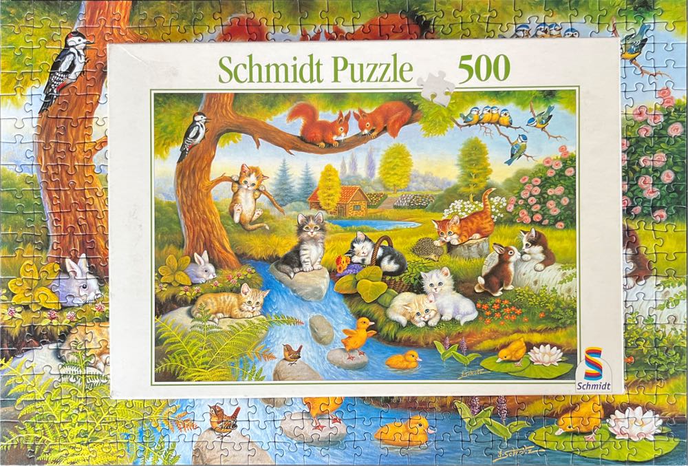 Cats Paradise/Kitten By The Stream🟦 - Schmidt Puzzle puzzle collectible [Barcode 4001504570217] - Main Image 4