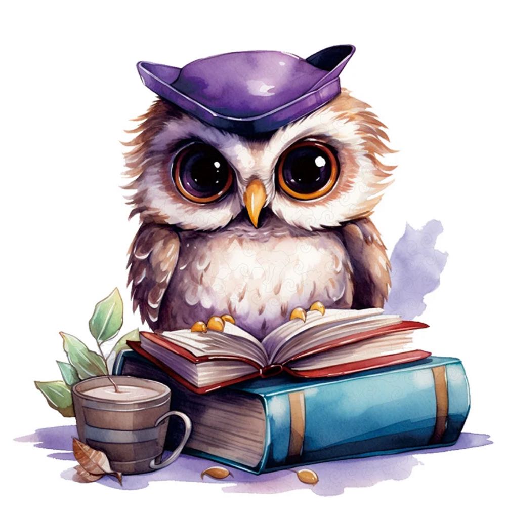 Owl Reading - QuordlePuzzles puzzle collectible - Main Image 2