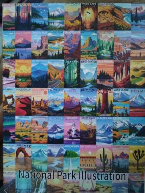 500 Piece William Phillips Art Puzzle ”moonwatchers” 18”x 24” Spilsbury