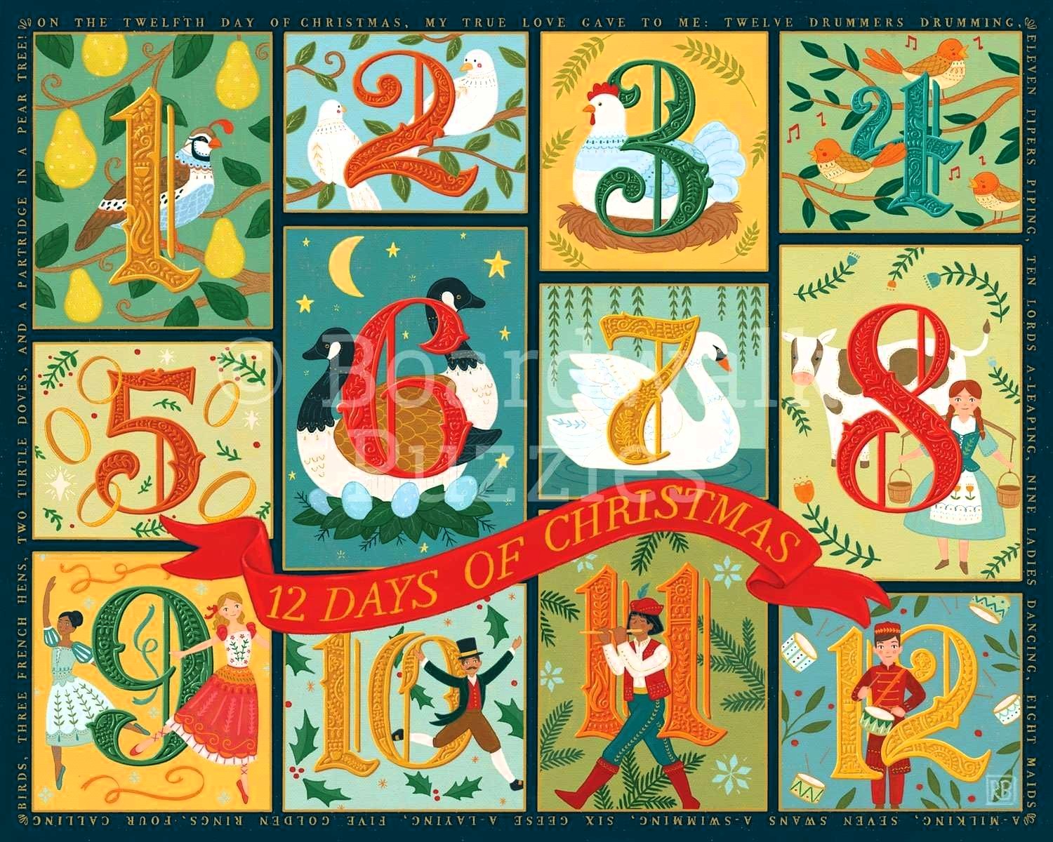 12 Days Of Christmas - From Stephanie - Boardwalk puzzle collectible [Barcode 671095006385] - Main Image 2