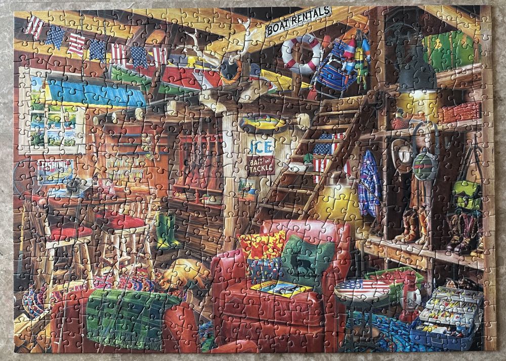 Hunt, Fish, Hibernate BAC - MasterPieces Glow puzzle collectible [Barcode 705988627279] - Main Image 3