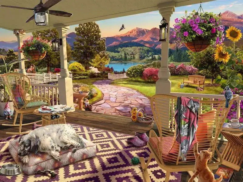 My Cozy Place : Cozy Front Porch - Ravensburger puzzle collectible [Barcode 4005556174577] - Main Image 2