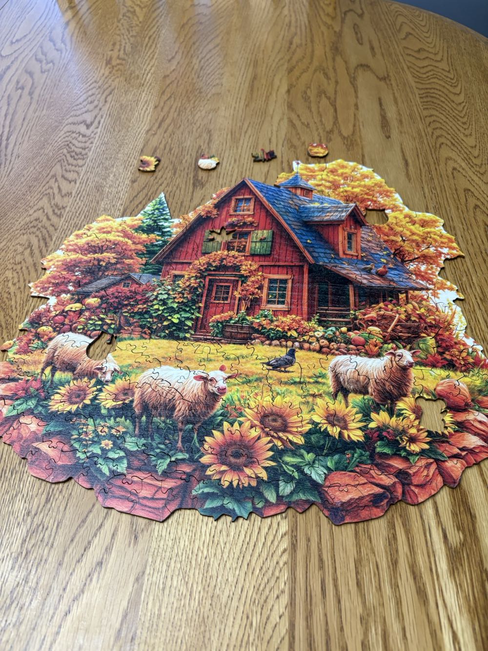 Wooden Flower And Glass Hut - Wooden Puzzle puzzle collectible - Main Image 4