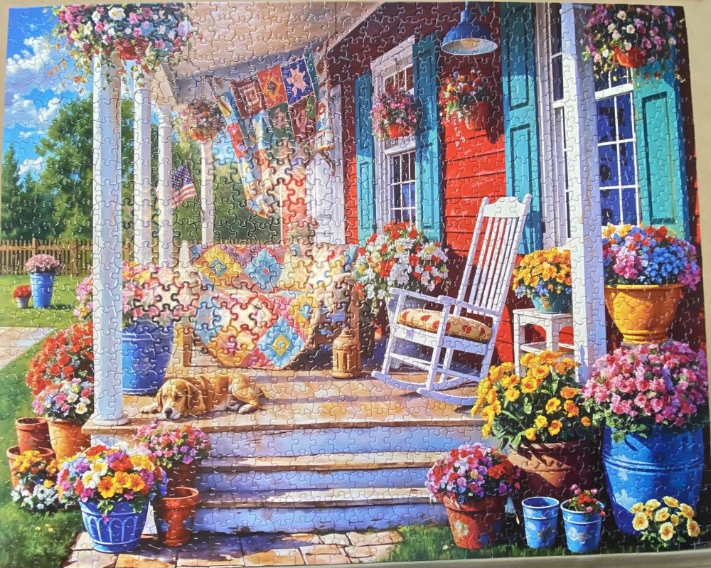 Summer Porch - White Mountain puzzle collectible [Barcode 724819269471] - Main Image 2
