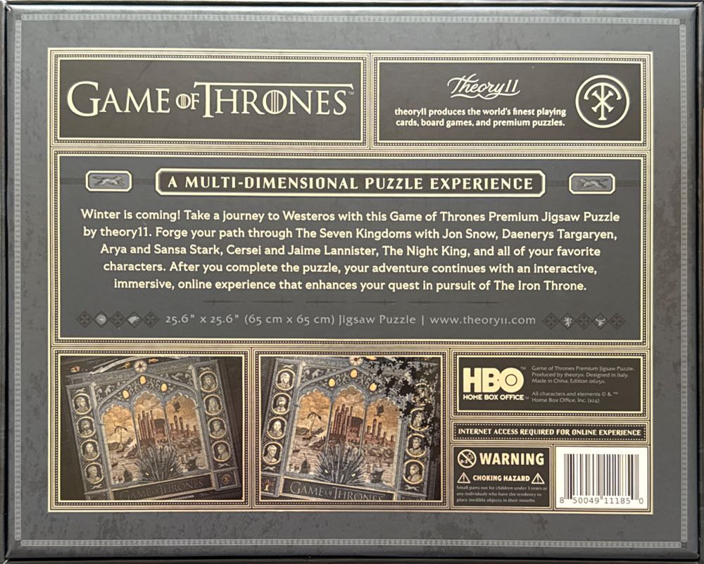 Game Of Thrones - Theory II puzzle collectible [Barcode 850049111850] - Main Image 2