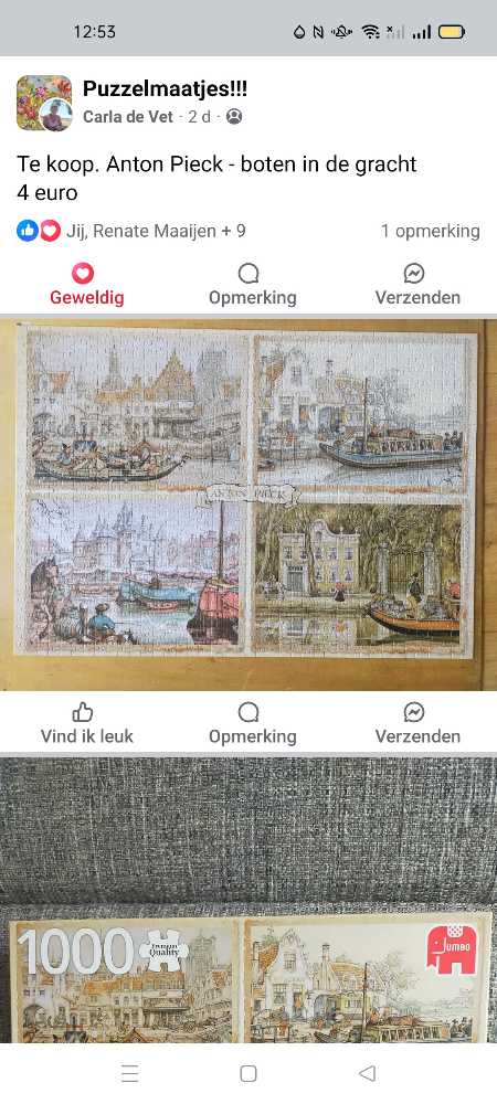Anton Pieck. Boten In De Gracht - Jumbo puzzle collectible - Main Image 2