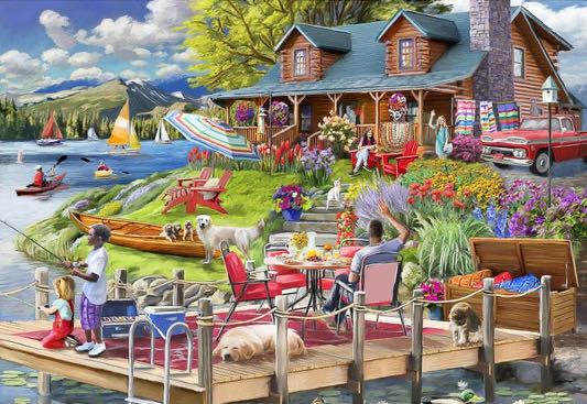 Lake View Cabin Mountain Time (Betaald) - Bluebird Puzzle puzzle collectible [Barcode 3663384909252] - Main Image 2