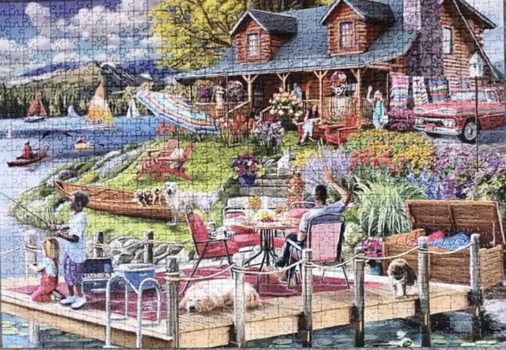 Lake View Cabin Mountain Time (Betaald) - Bluebird Puzzle puzzle collectible [Barcode 3663384909252] - Main Image 3