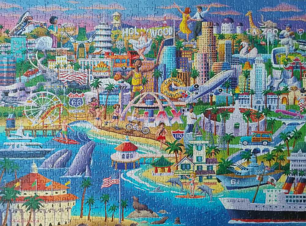 Los Angeles  - Boardwalk Puzzle Company puzzle collectible [Barcode 671095406413] - Main Image 2