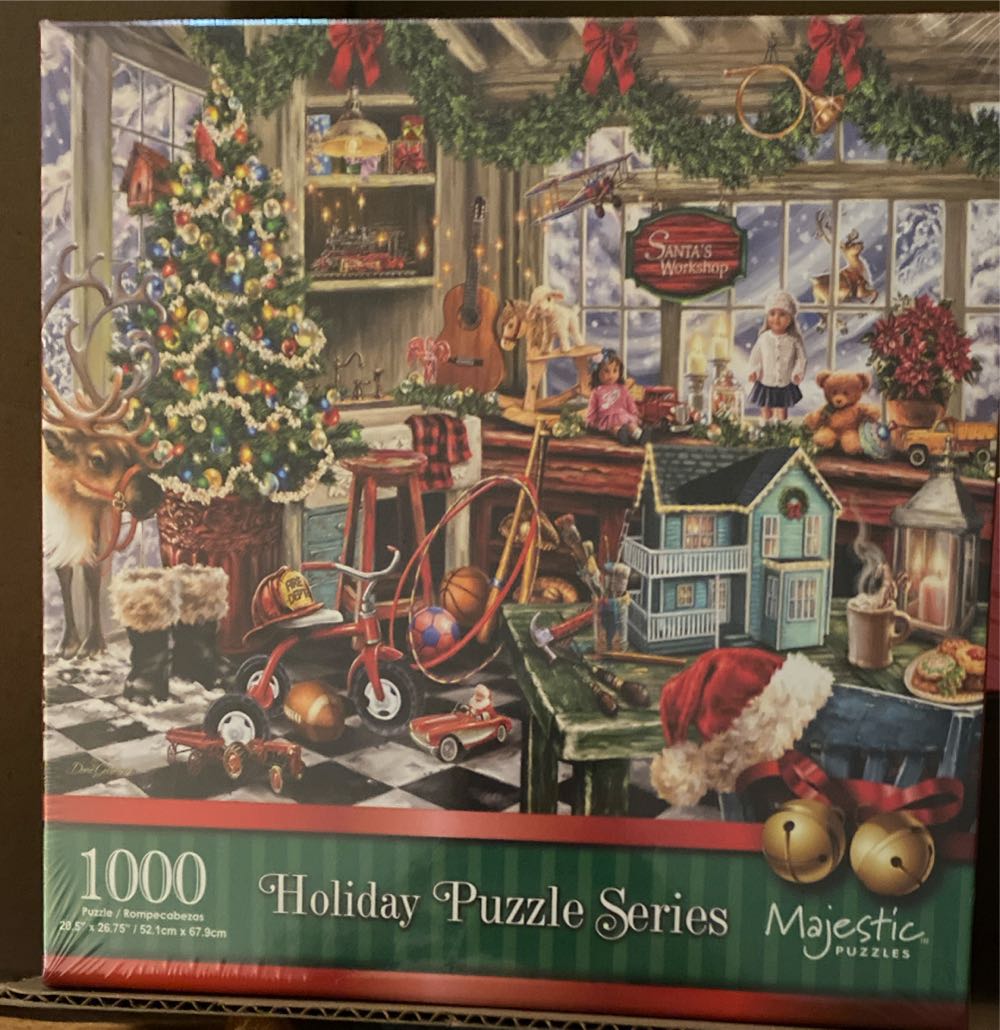Sold Santa’s Workshop - Majestic By Springbok puzzle collectible [Barcode 091683108442] - Main Image 2