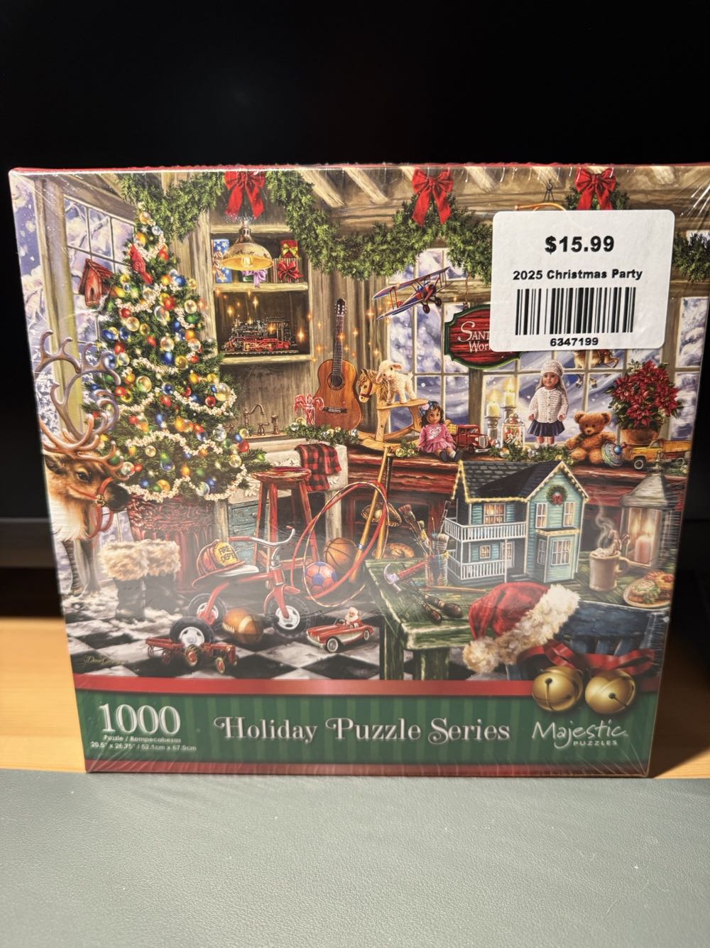 Sold Santa’s Workshop - Majestic By Springbok puzzle collectible [Barcode 091683108442] - Main Image 3