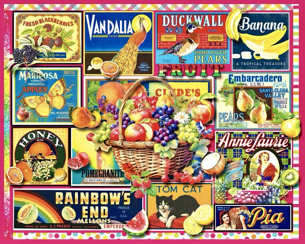 Fruit Basket - White Mountain puzzle collectible [Barcode 724819267682] - Main Image 2
