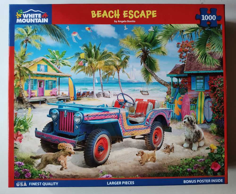 Beach Escape - White Mountain puzzle collectible [Barcode 724819269389] - Main Image 2