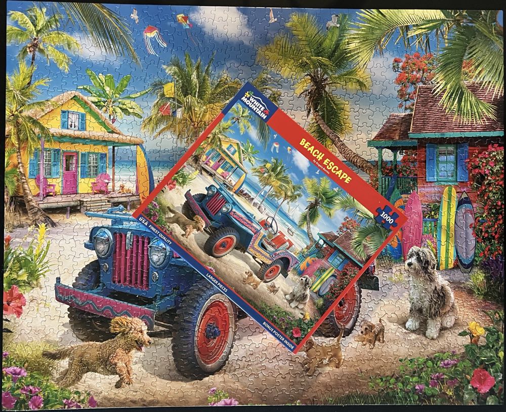 Beach Escape - White Mountain puzzle collectible [Barcode 724819269389] - Main Image 4