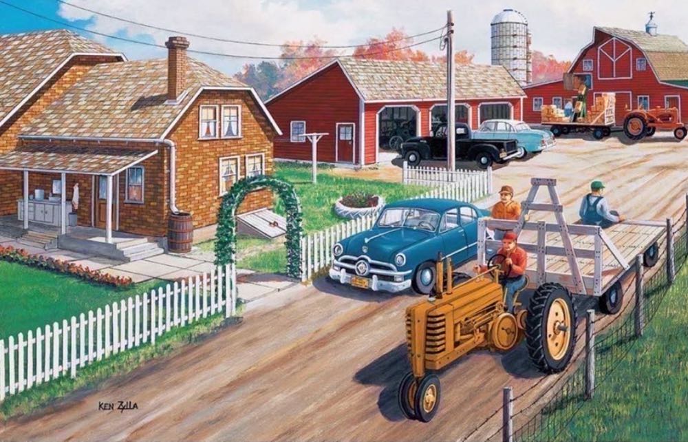 Neighbors Helping Neighbors 🆕 - SunsOut puzzle collectible [Barcode 796780399051] - Main Image 2