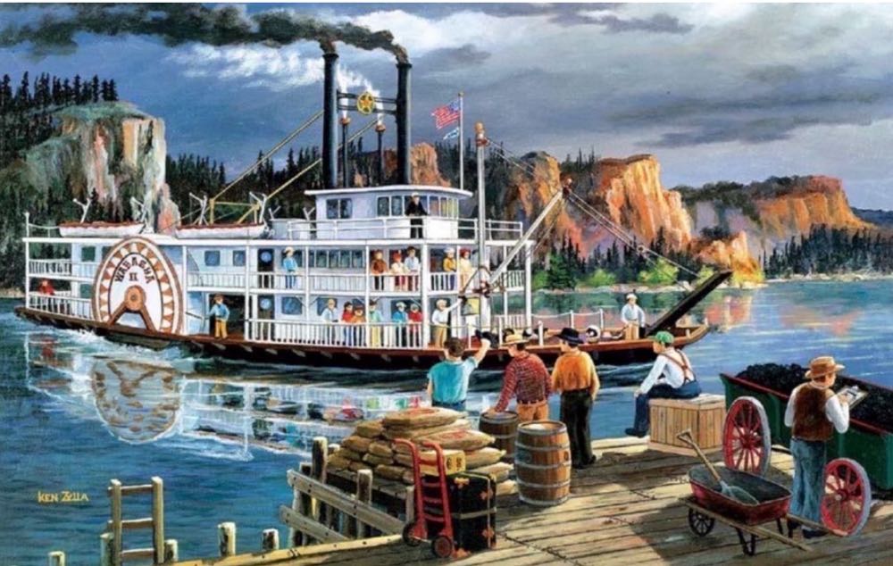 Riverboat • - SunsOut puzzle collectible [Barcode 796780395763] - Main Image 2