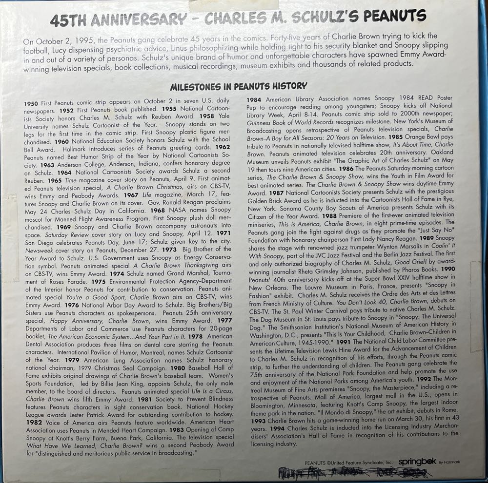 Charles M Schultz’s Peanuts 45th Anniversary - Springbok puzzle collectible - Main Image 2