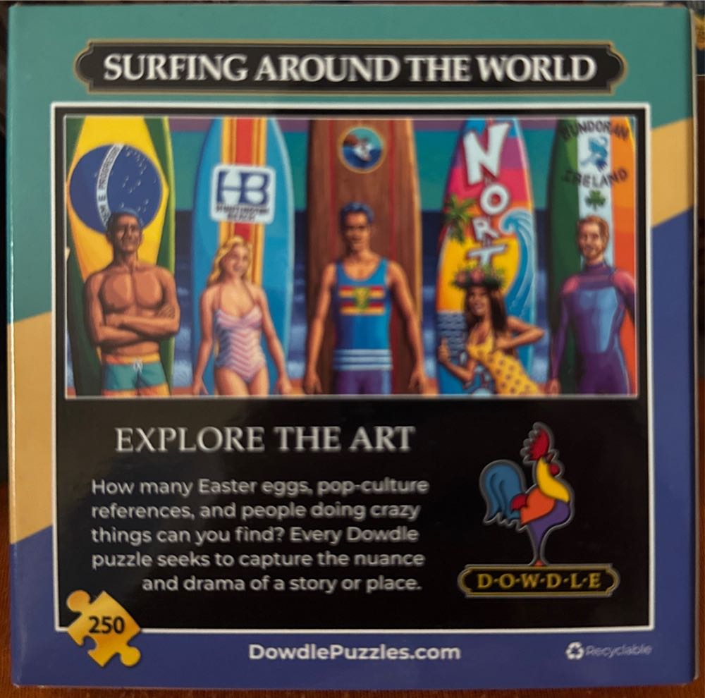 Surfing Around The World - Dowdle 🇺🇸 puzzle collectible [Barcode 671095504430] - Main Image 2