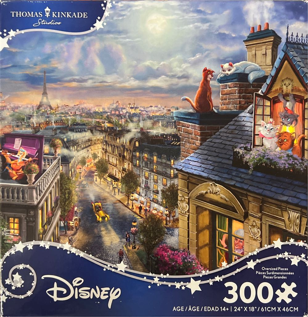 Thomas Kinkade - The Aristocats Love Under The Moon - Ceaco puzzle collectible [Barcode 021081225793] - Main Image 2