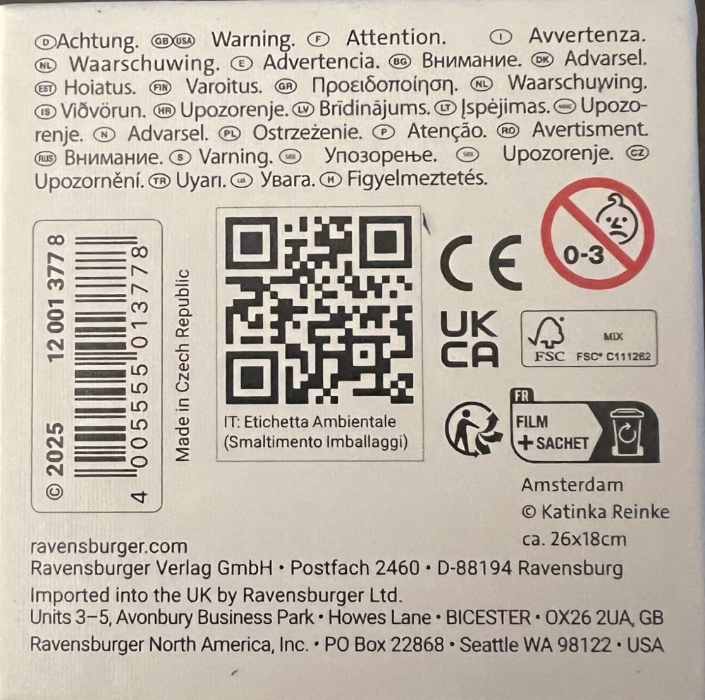 Amsterdam - Ravensburger puzzle collectible [Barcode 4005555013778] - Main Image 5