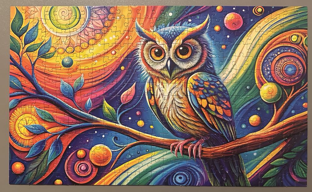 Vibrant Owl At Night - Cra-Z-Art puzzle collectible [Barcode 4895145425438] - Main Image 3