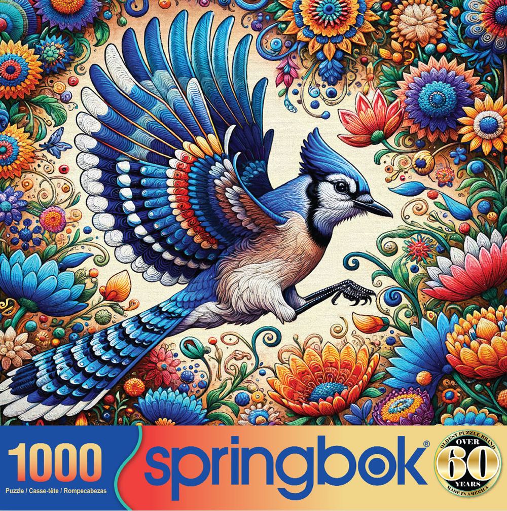 Blue Jay in Summer - Springbok puzzle collectible [Barcode 091683112821] - Main Image 2