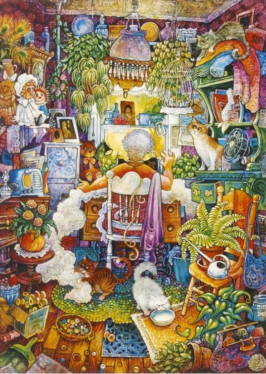 The Sewing Lady - Grafika puzzle collectible [Barcode 3663384336898] - Main Image 2