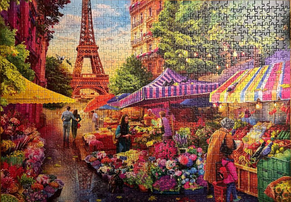 Tea Time: Flower Market Eiffeltower - Trefl puzzle collectible [Barcode 5900511107999] - Main Image 3