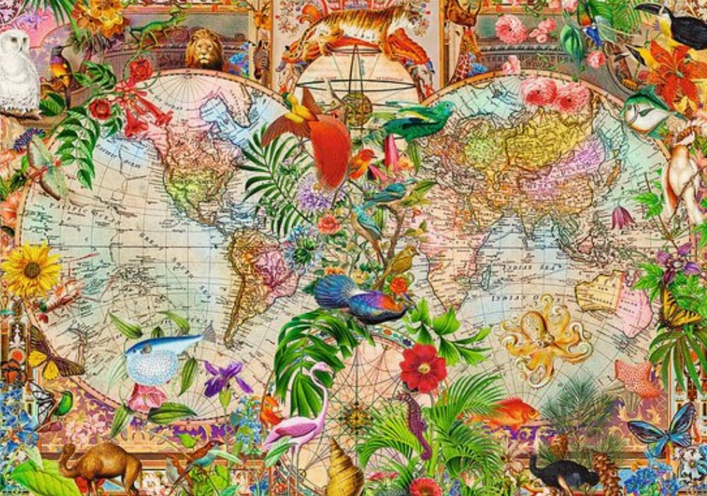 Tea Time: Antique World Map 🟦 - Trefl puzzle collectible [Barcode 5900511120776] - Main Image 2
