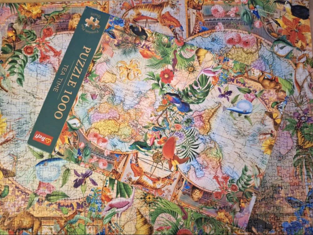 Tea Time: Antique World Map 🟦 - Trefl puzzle collectible [Barcode 5900511120776] - Main Image 4