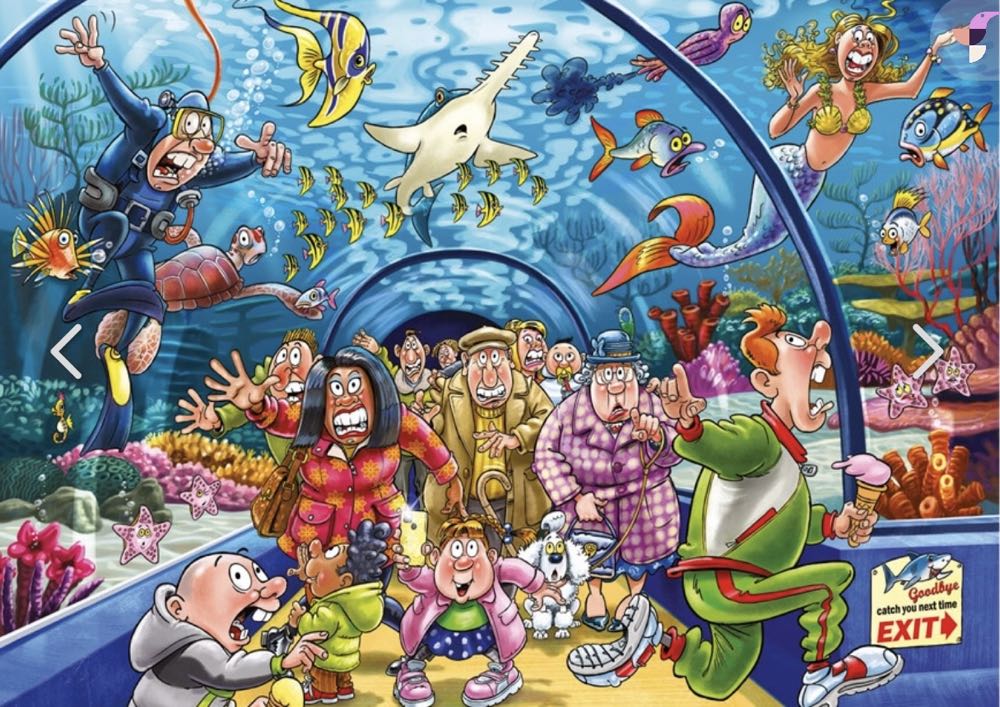 Wasgij Original Puzzle 43: Aquarium Antics! - Wasqij puzzle collectible - Main Image 2